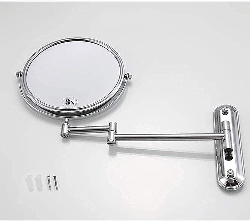 DEIHGE Folding Wall-Mounted Vanity Mirror Double-Sided Makeup Wardrobe