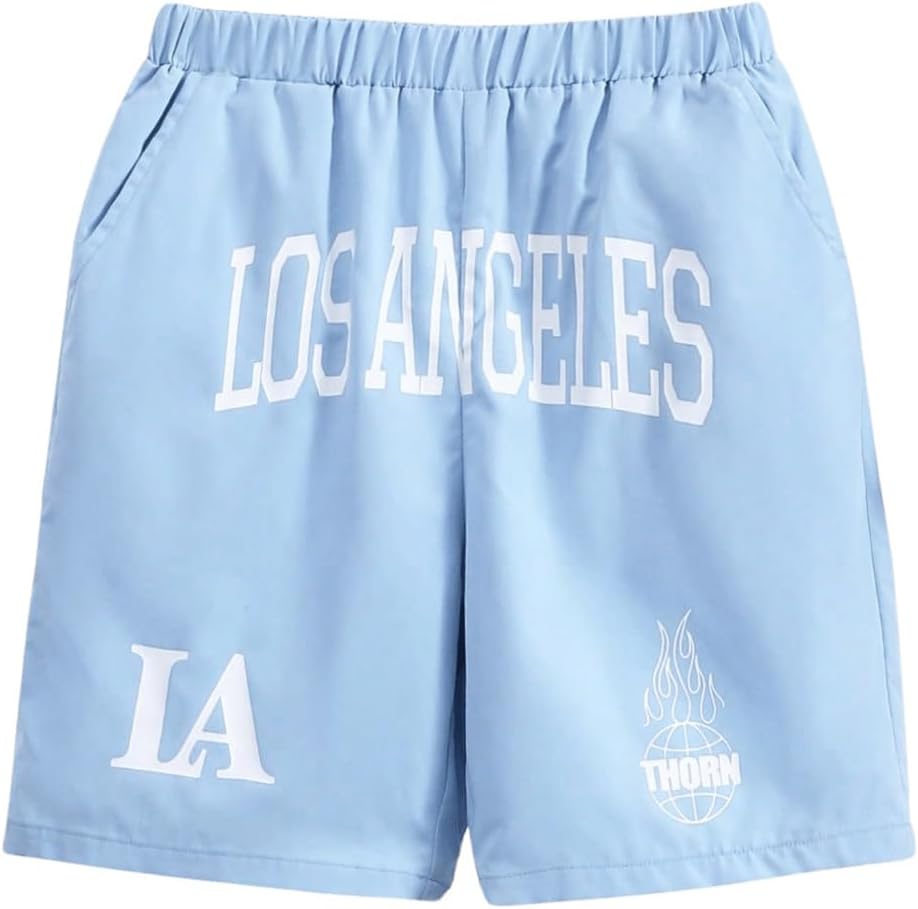 SOLY HUX Flattering Letter Graphic Shorts for Boys - Summer 2024
