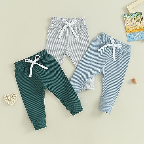 3-Pack Toddler Casual Stretch Bottom Pants for Boys Girls