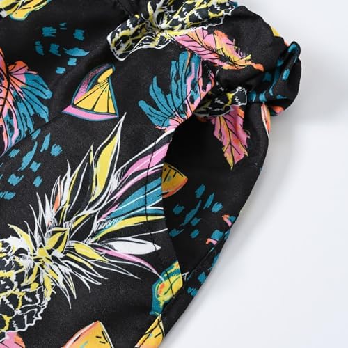 Toddler Girls Summer Hawaiian Beach Shorts Set