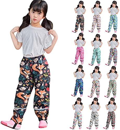 Waterproof Reflective Rain Pants for Kids Boys and Girls Muddy Outfits