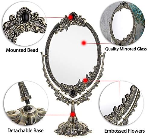 JUXYES Vintage Swivel Making Mirror