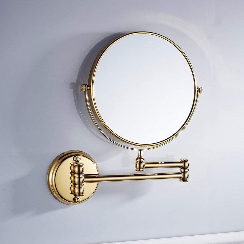 Wall-Mounted Double-Sided Swivel Makeup Mirror Extendable