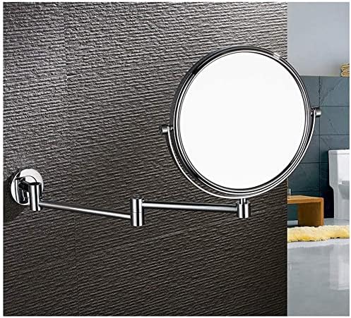 3X Magnification Wall-Mounted Chrome Makeup Mirror