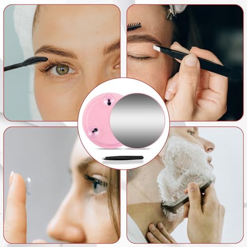 5X Makeup Magnifying Mirror 6inch Compact Travel Mirror with Suction Cups
