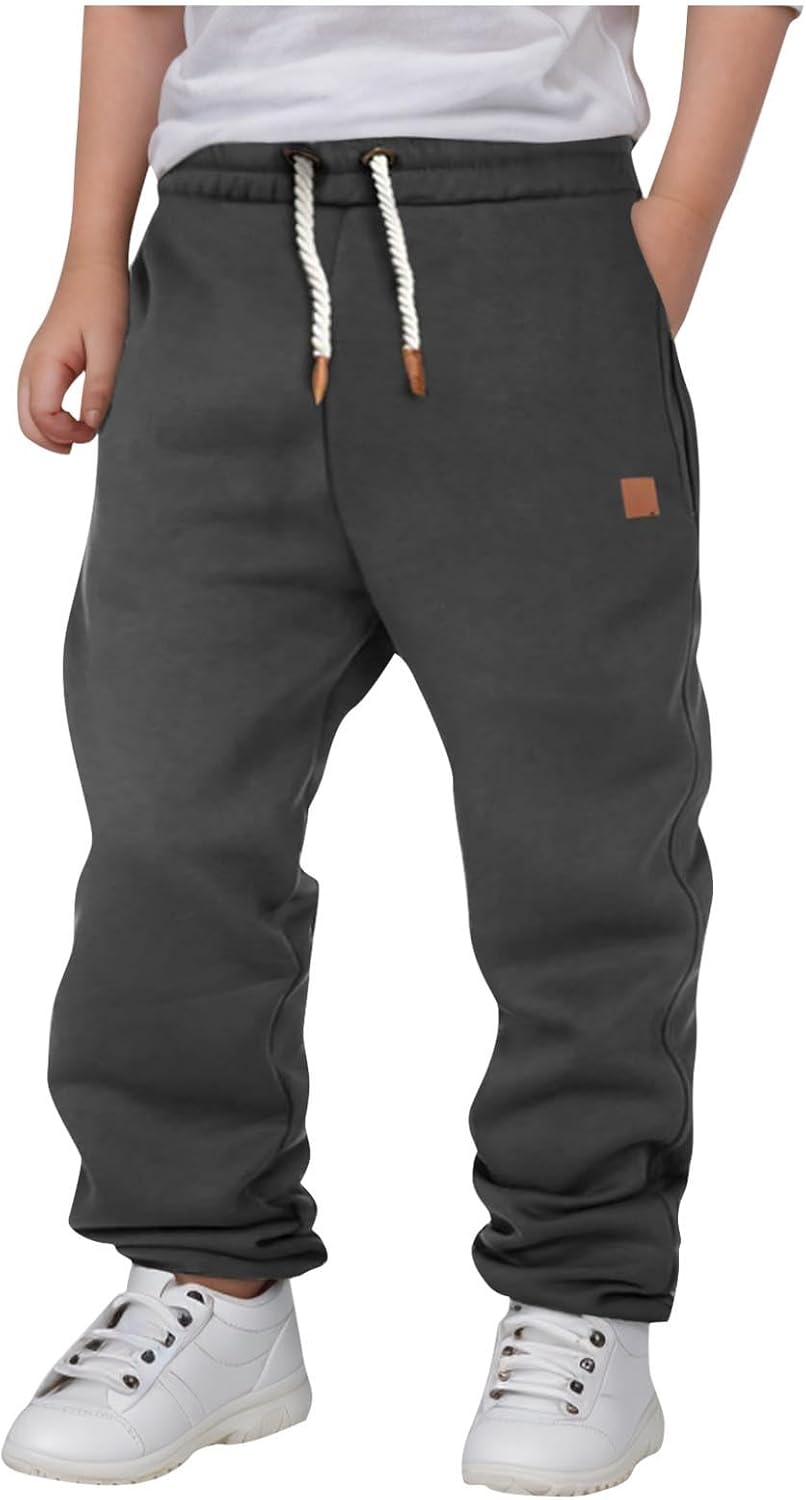 boys jogger sweatpants with drawstring waist design