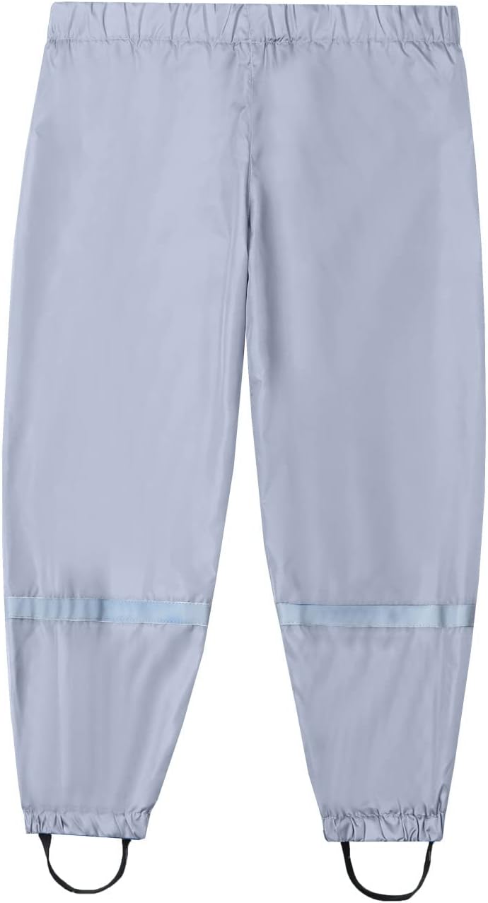 Toddler Water-Resistant Rain Pants for Boys and Girls