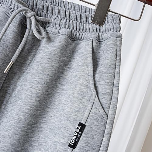 Boys Fleece-Lined Open Bottom Sweatpants with Pockets