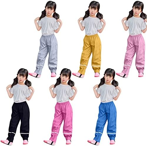 Toddler Water-Resistant Rain Pants for Boys and Girls