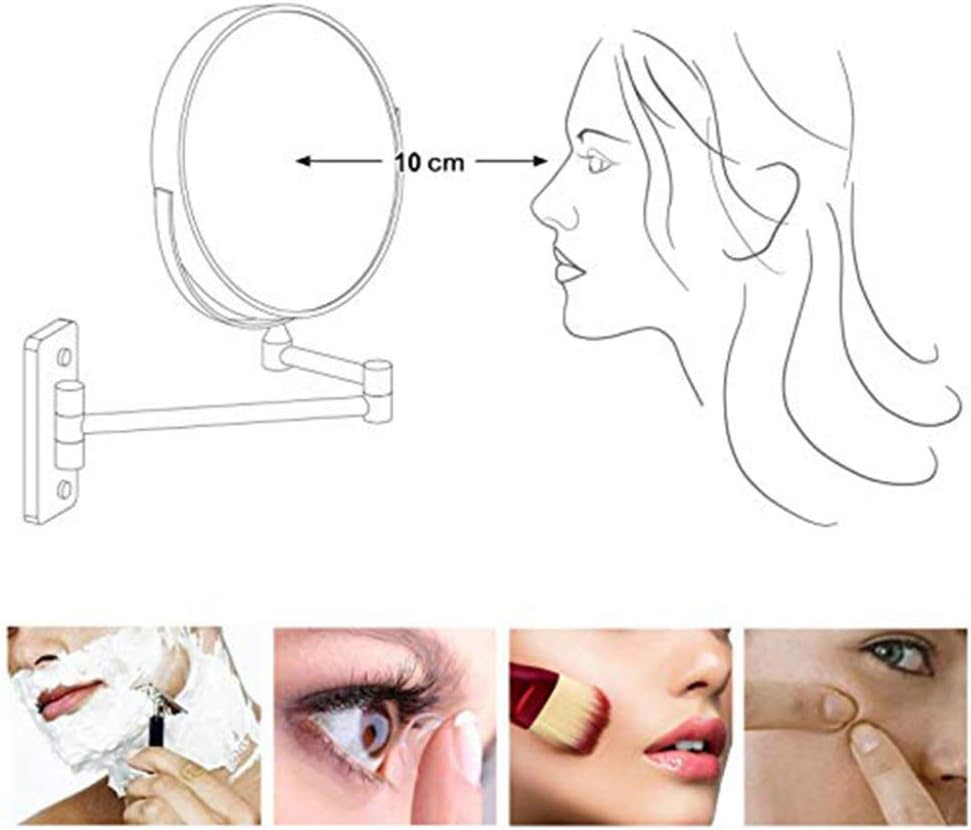 Compact 8-inch Makeup Mirror