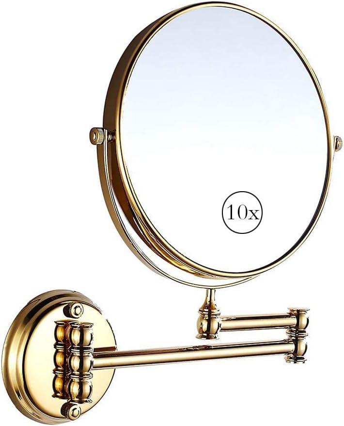 Wall-Mounted Double-Sided Swivel Makeup Mirror Extendable