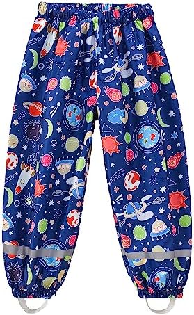 Toddler Rain Pants Waterproof for Kids Boys Girls