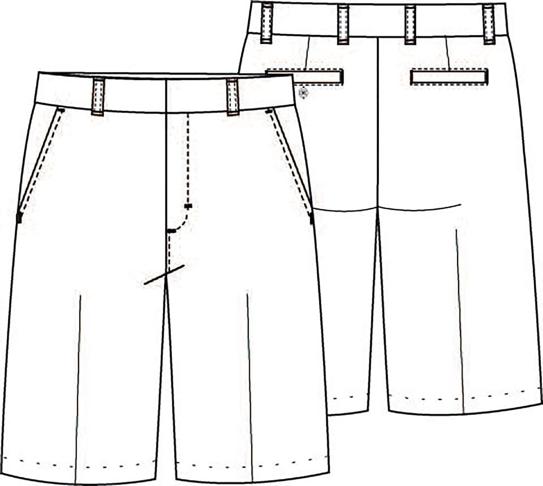 Comfortable Mens Flat-Front Shorts with Pockets