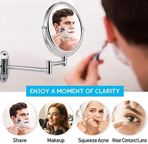 DEIHGE Makeup Mirror 3X Magnification Wall-Mounted Vanity Portable and Stylish