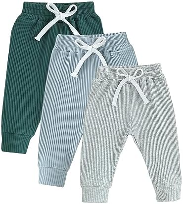 3-Pack Toddler Casual Stretch Bottom Pants for Boys Girls