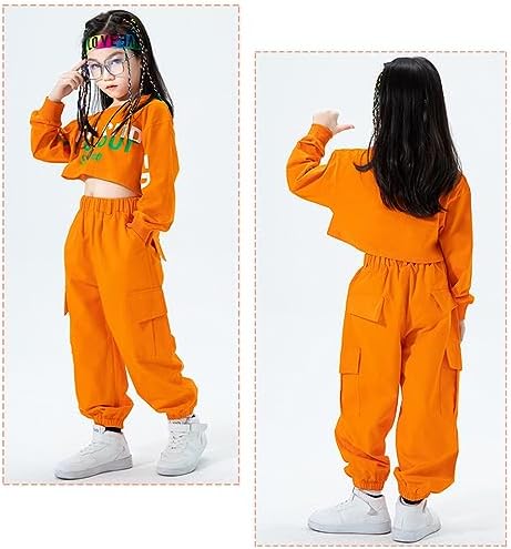 Happy Cherry Kids Girl Hip Hop Outfits Loose Dance Joggers 2023