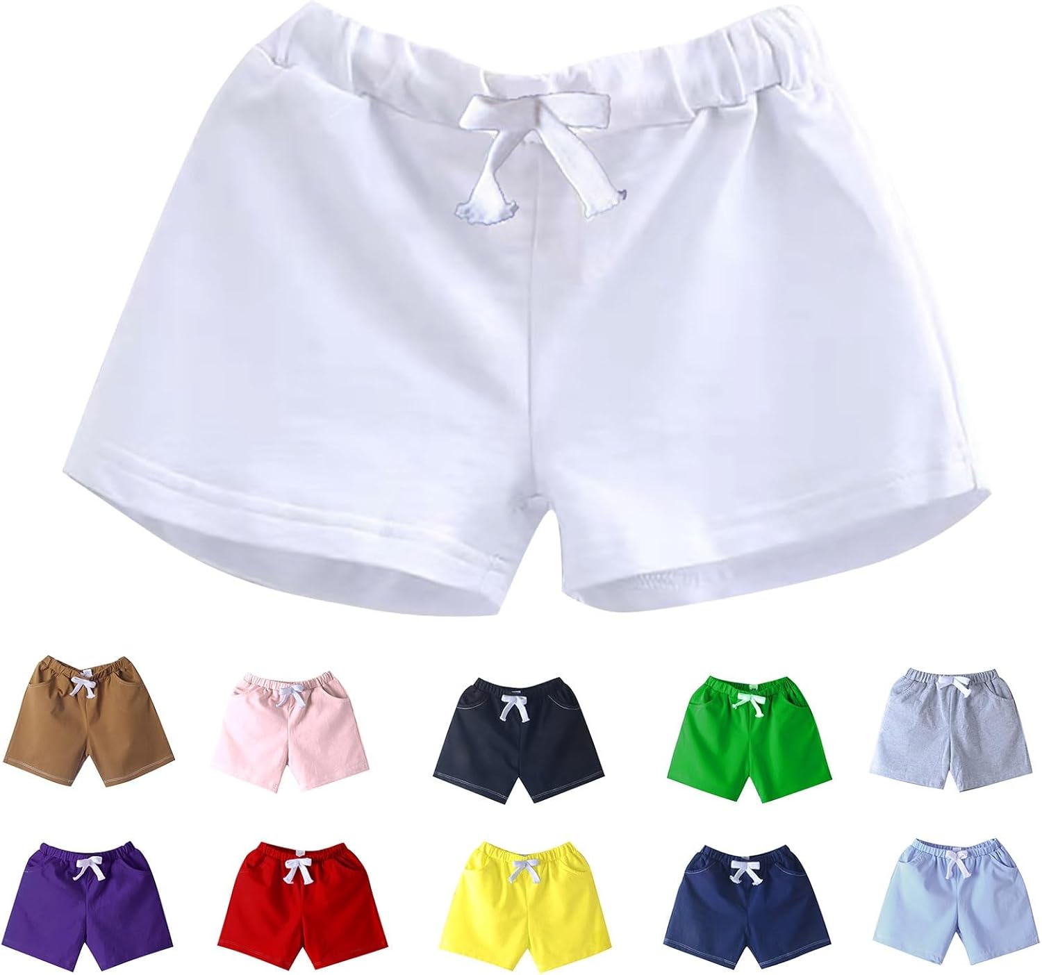Boys Girls Summer School Uniform Khaki Sweat Shorts
