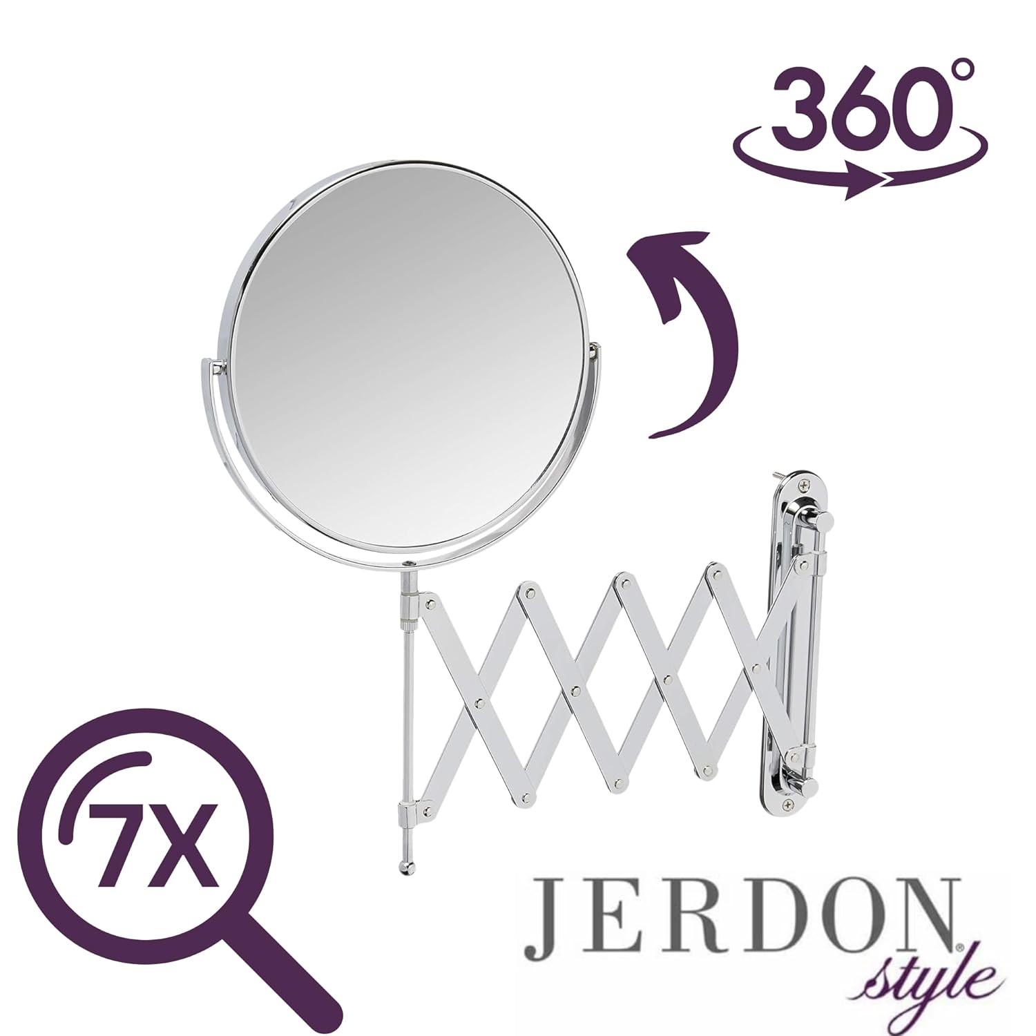 Space-saving Sleek Wall-Mounted Makeup Mirror