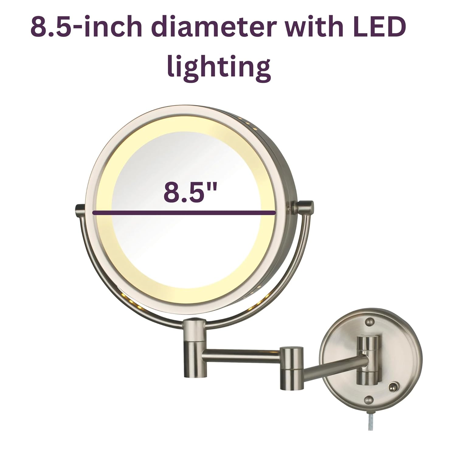 Wall-Mounted Makeup Mirror with Lights