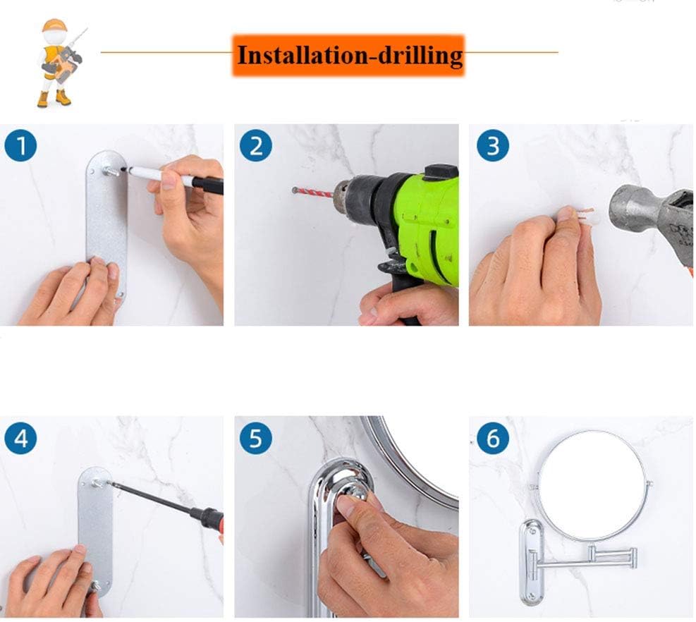 Wall-Mounted 8 Makes Cosy Vanity Mirror with Swivel orge