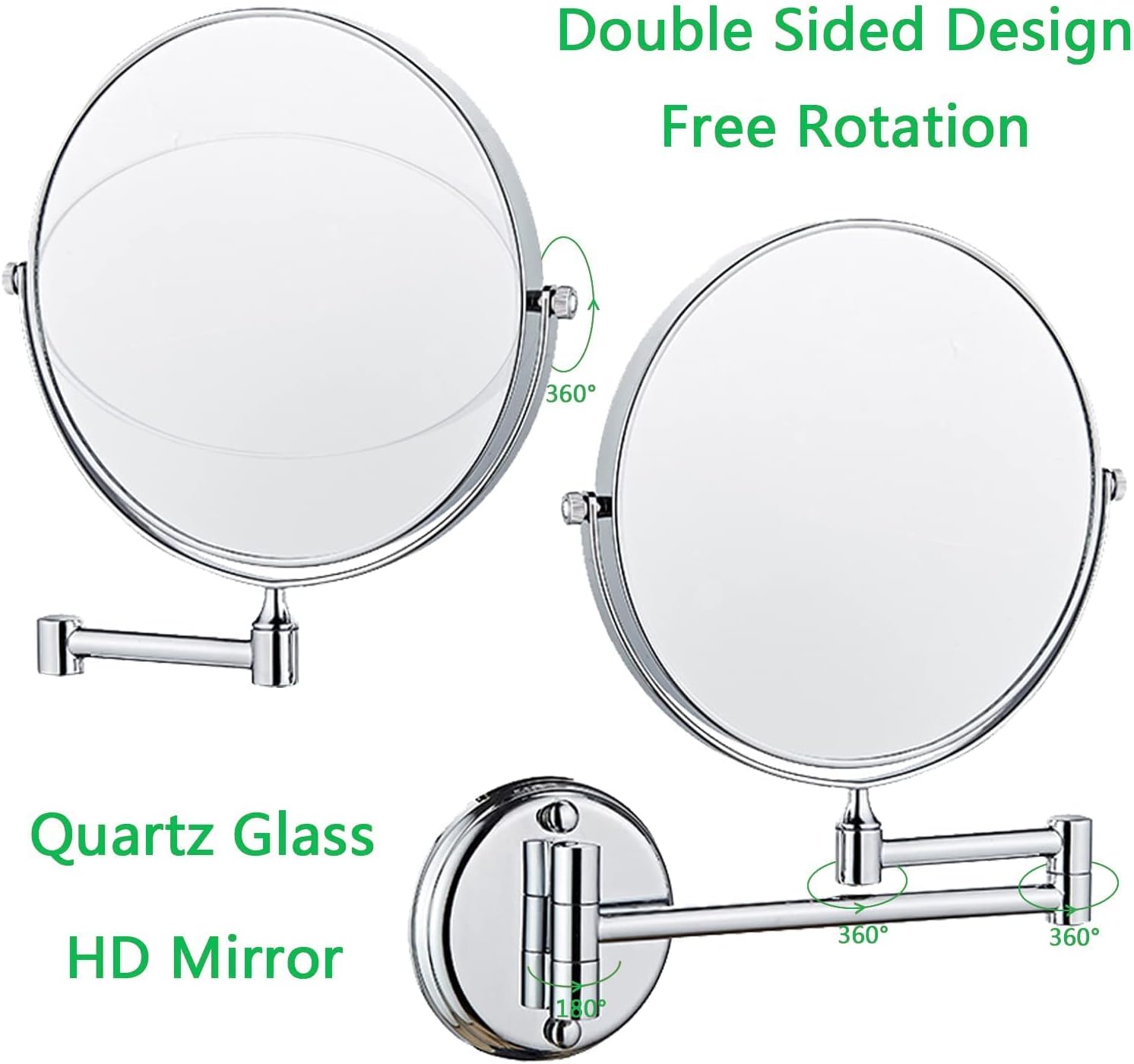 Makeup Mirror Wooden Wall-Mounted Vanity