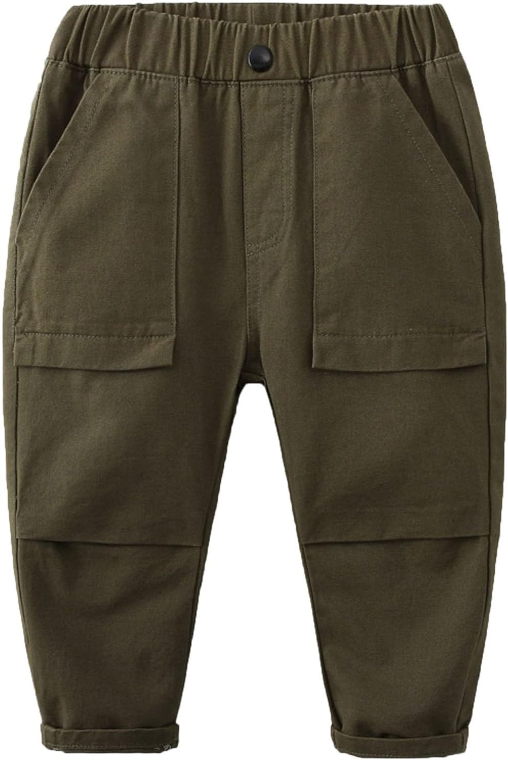 boys pull-on khaki cargo pants