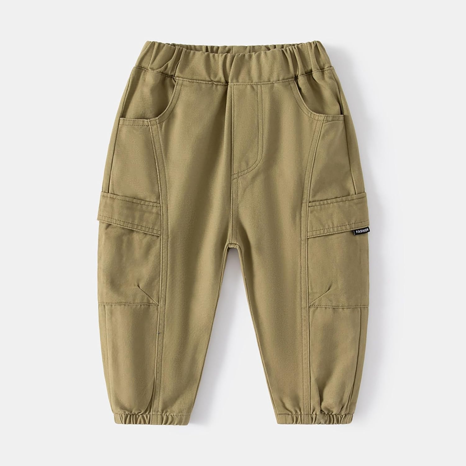 Elastic Waistband Cargo Pants for Boys