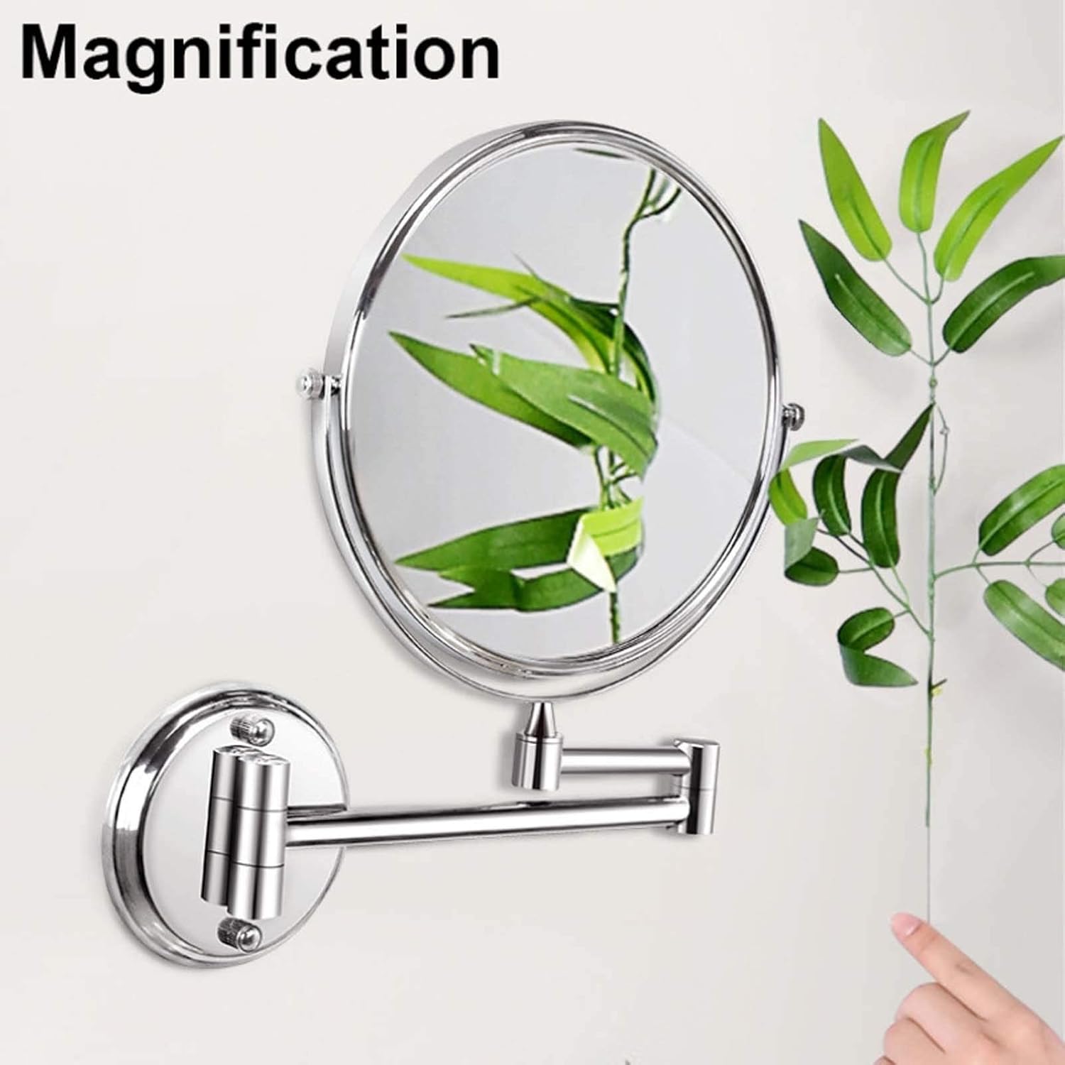 Large Makeup Mirror with Swivel 360 Degree Rotation Wall-Mounted