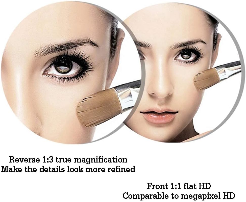 wall-mounted makeup mirror - 3x magnification