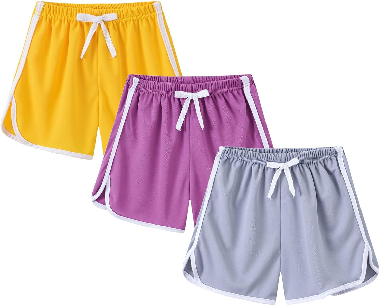 Generic 3-Pack Boys Girls Athletic Running Shorts for Kids