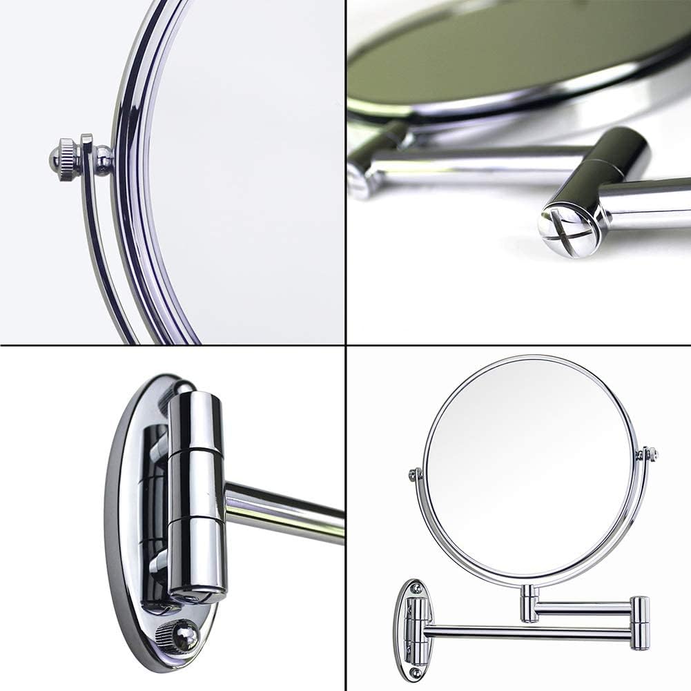 DEIHGE Makeup Mirror 3X Magnification Wall-Mounted Vanity Portable and Stylish