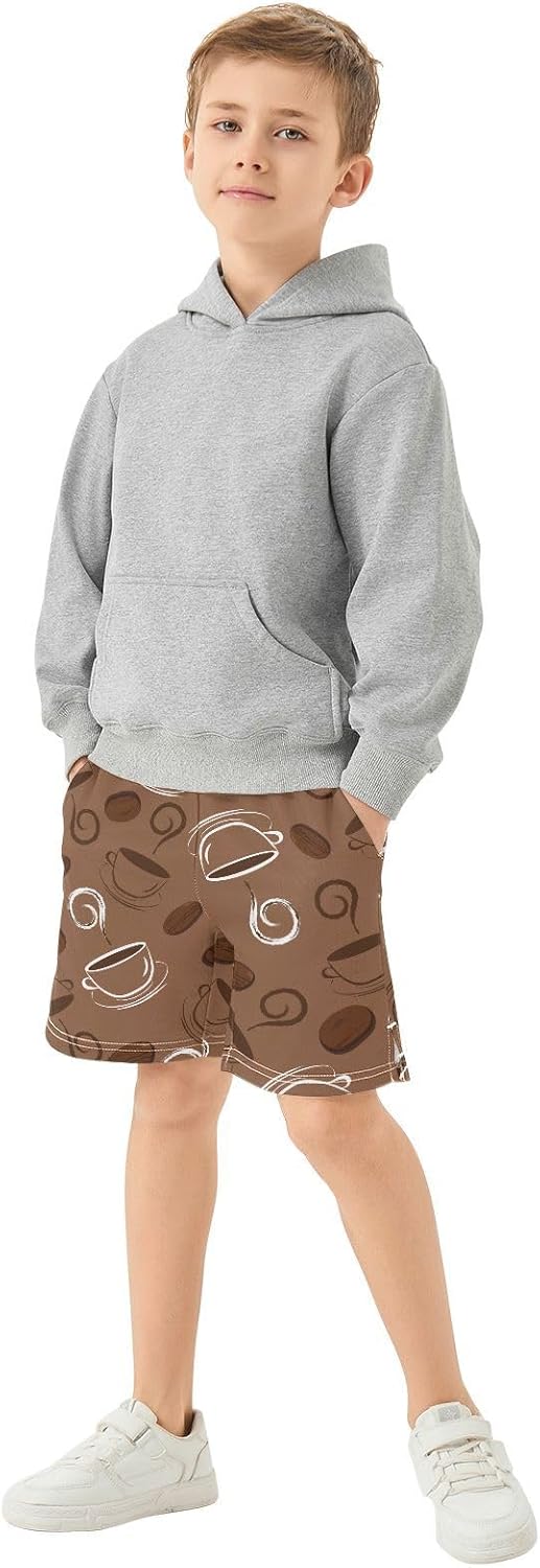 Aflyko Boys Summer Pocket Lightweight Casual Shorts with Adjustable Waist