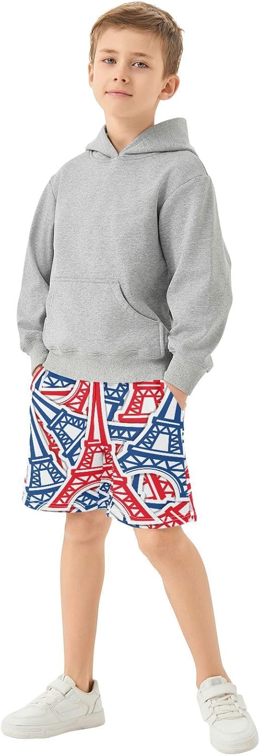 Aflyko Boys Casual Shorts Summer Outfit with Pockets for Boys
