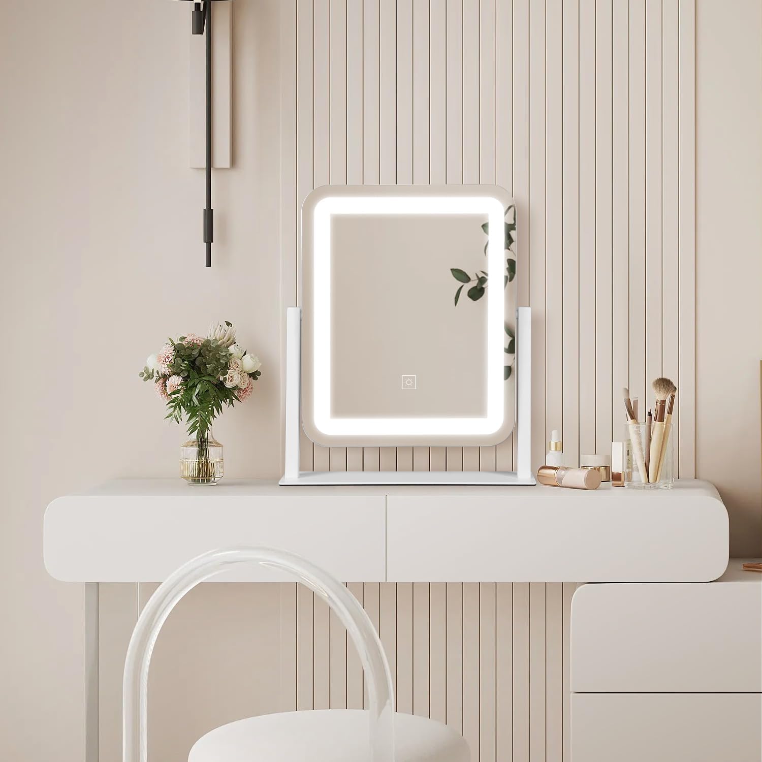 15x126 Inch Vanity Mirror with LED Light and Touch Control
