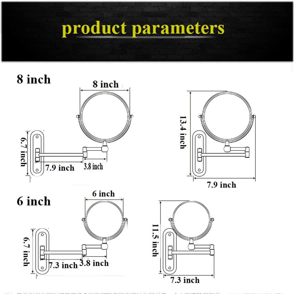 Wall-Mounted 8 Makes Cosy Vanity Mirror with Swivel orge