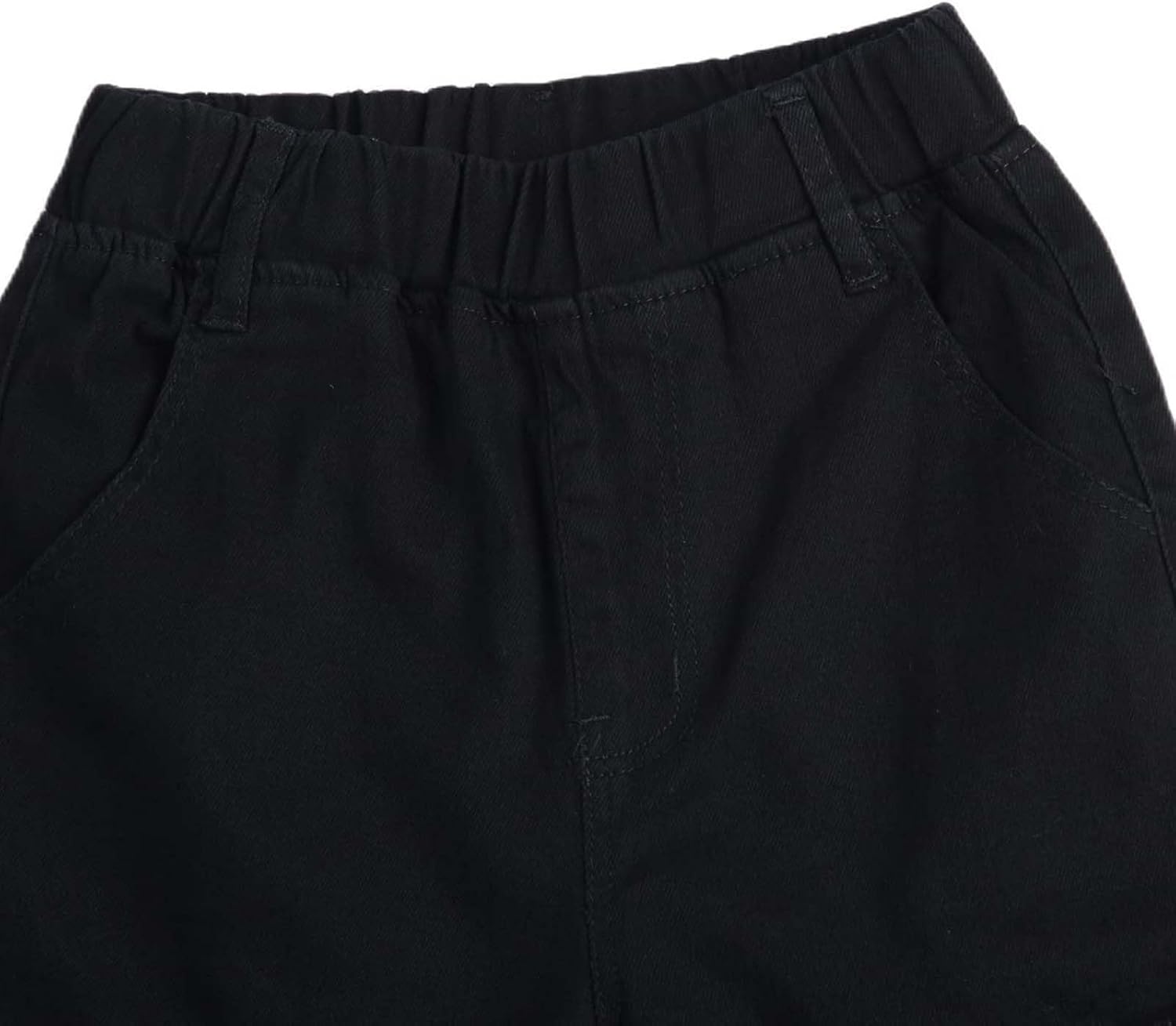 boys cargo stretch elastic waist joggers for school trend