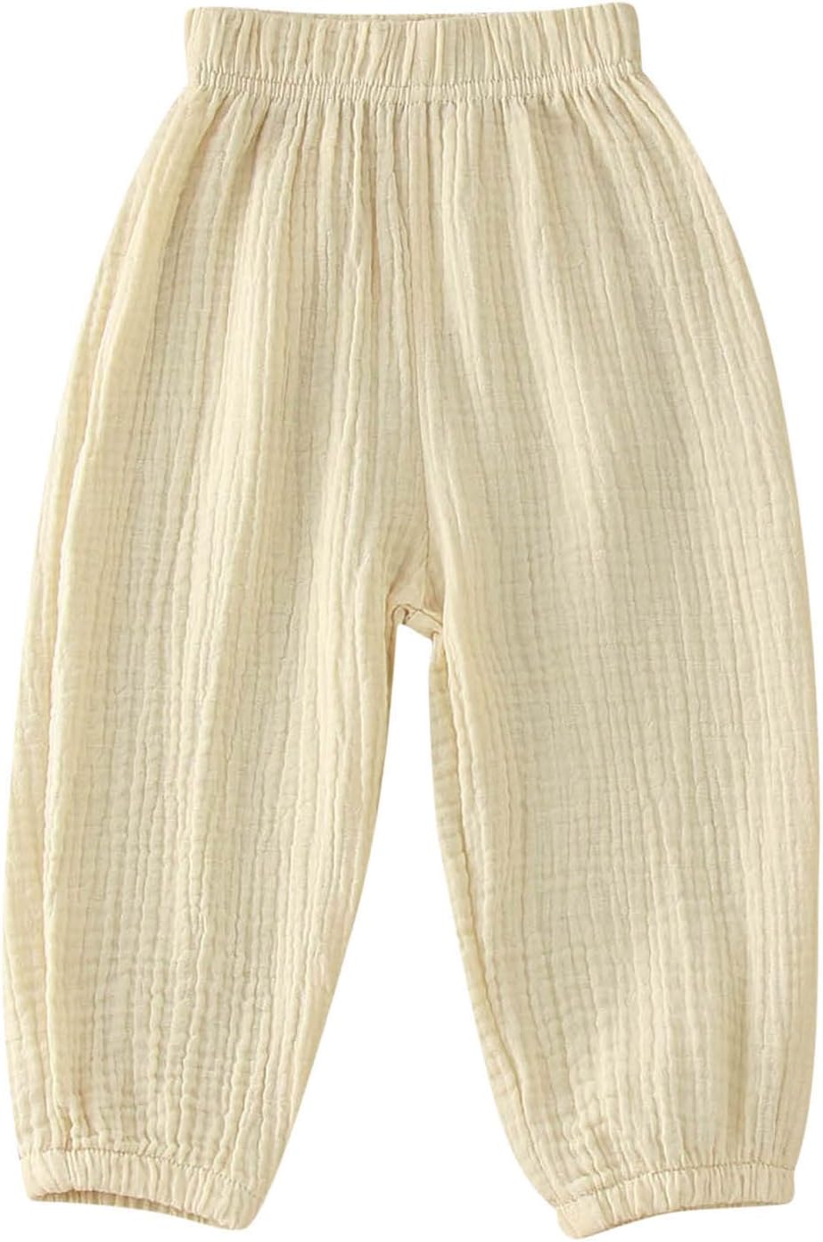 Cotton Linen Joggers for Kids