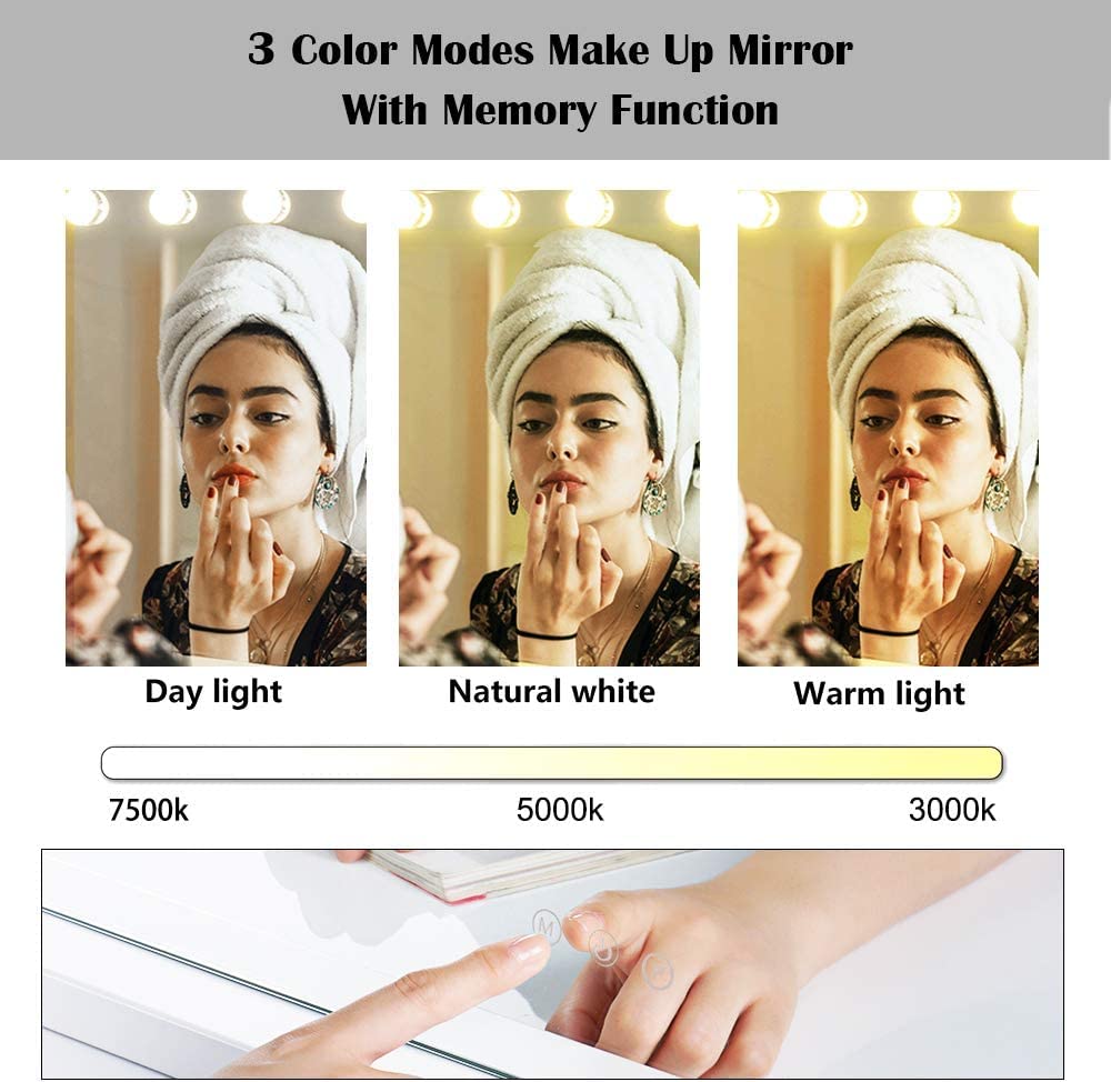 Elegant Makeup Mirror with Built-in Lights