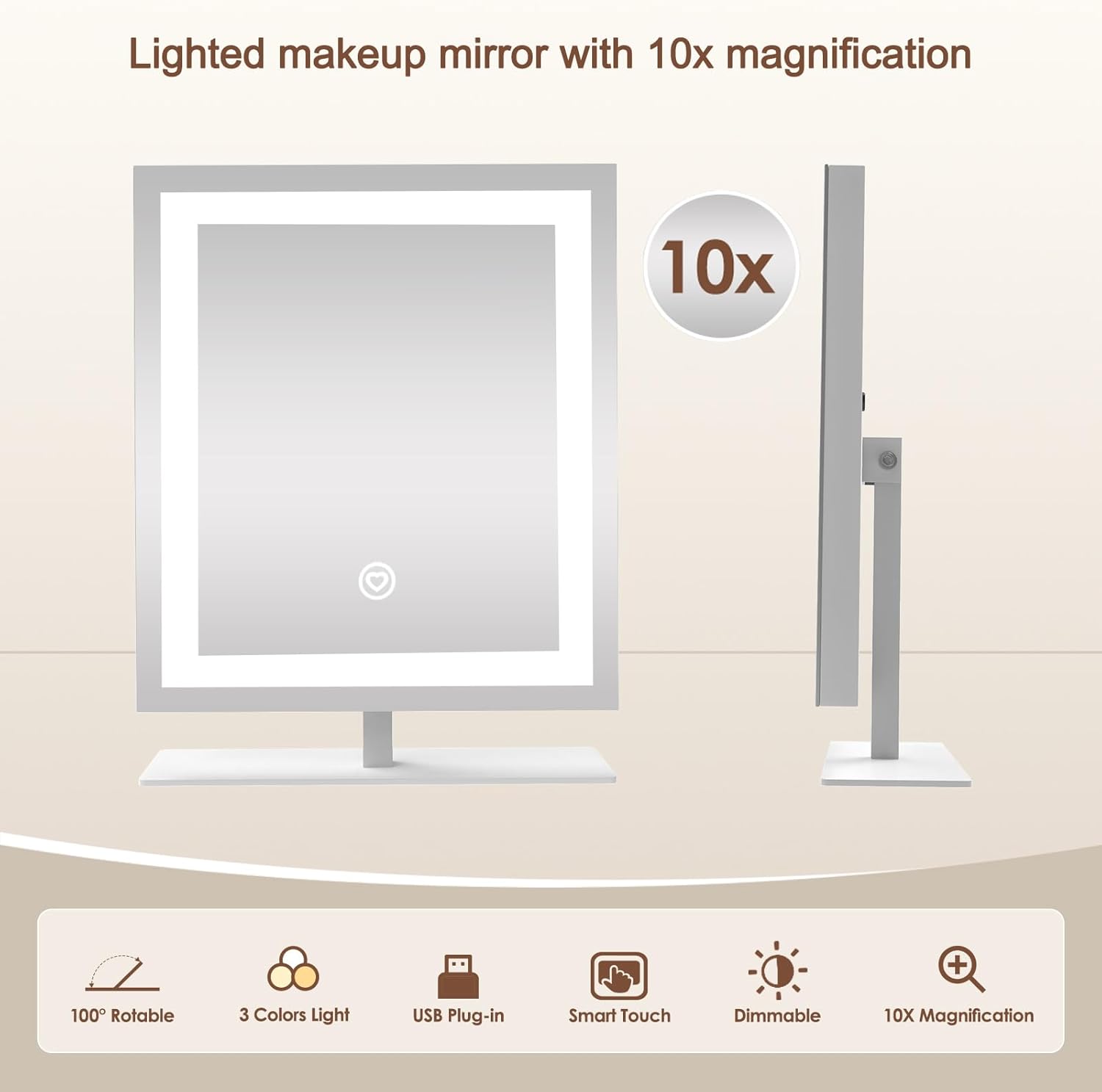 Beelux Lighted Makeup Mirror