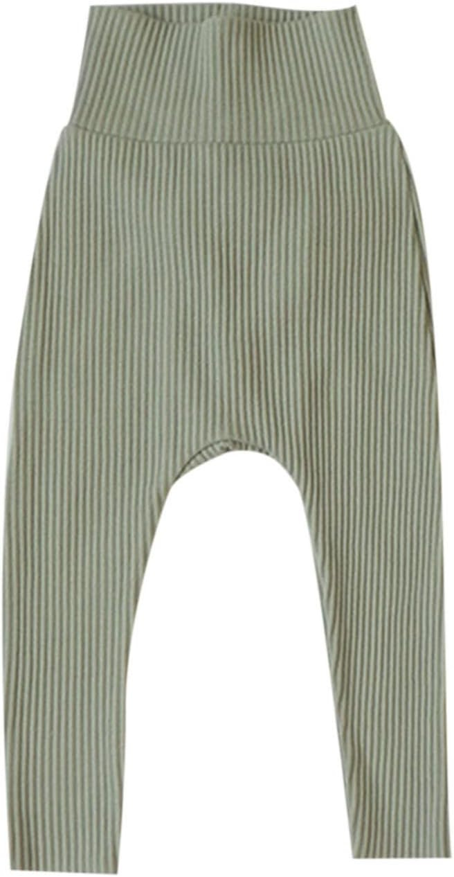 Baby Girls Boys High Waisted Cotton Leggings