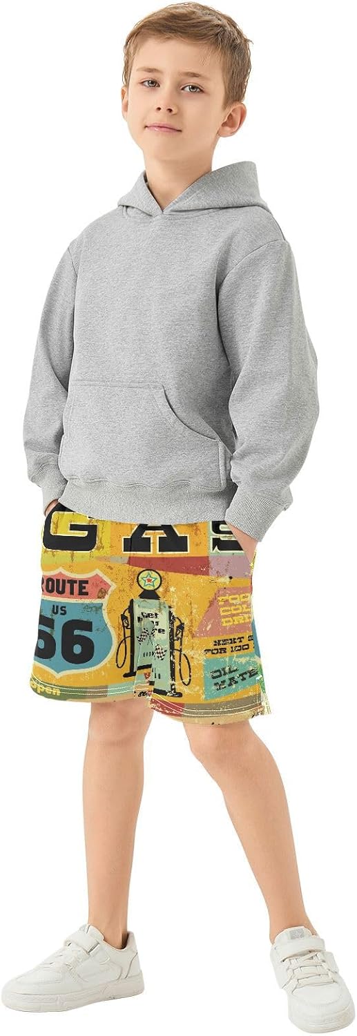 Aflyko Boys Summer Casual Shorts with Pockets