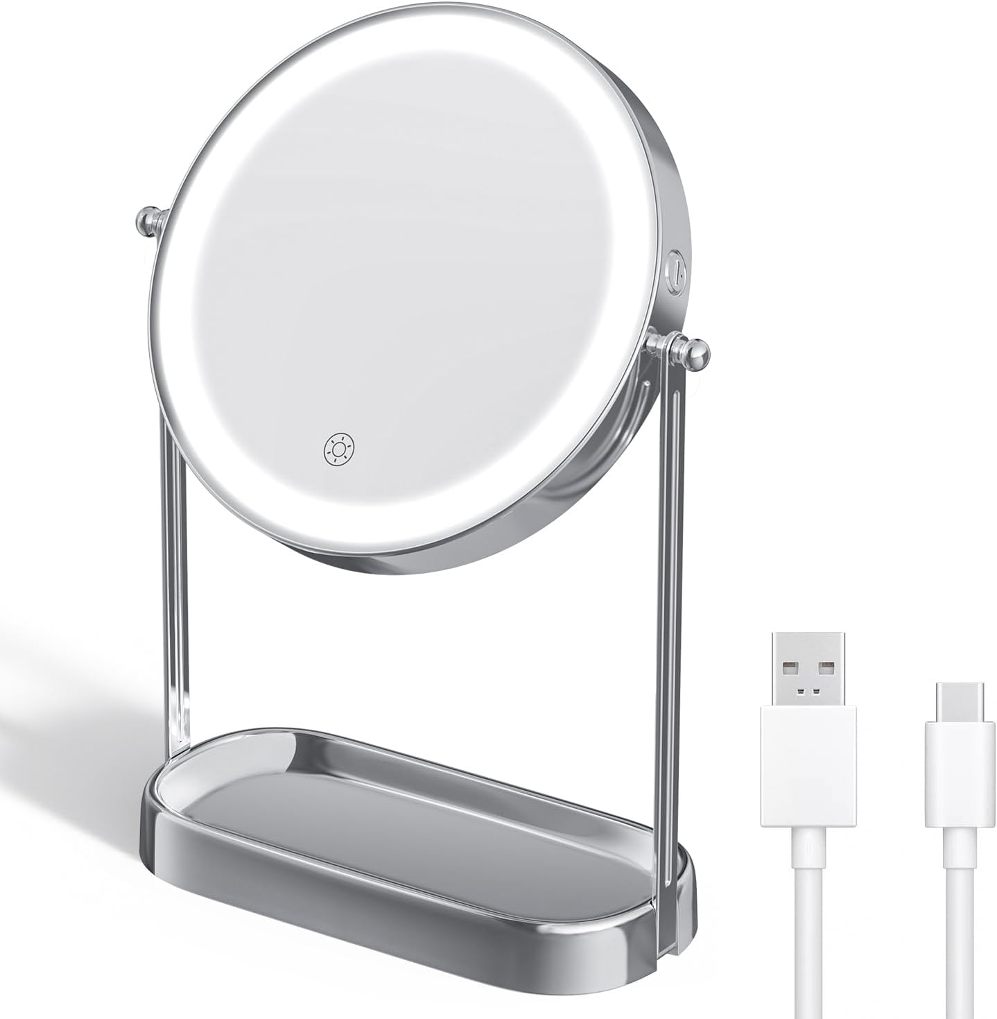 Decovesta Lighted Makeup Mirror with Lights Storage Tray