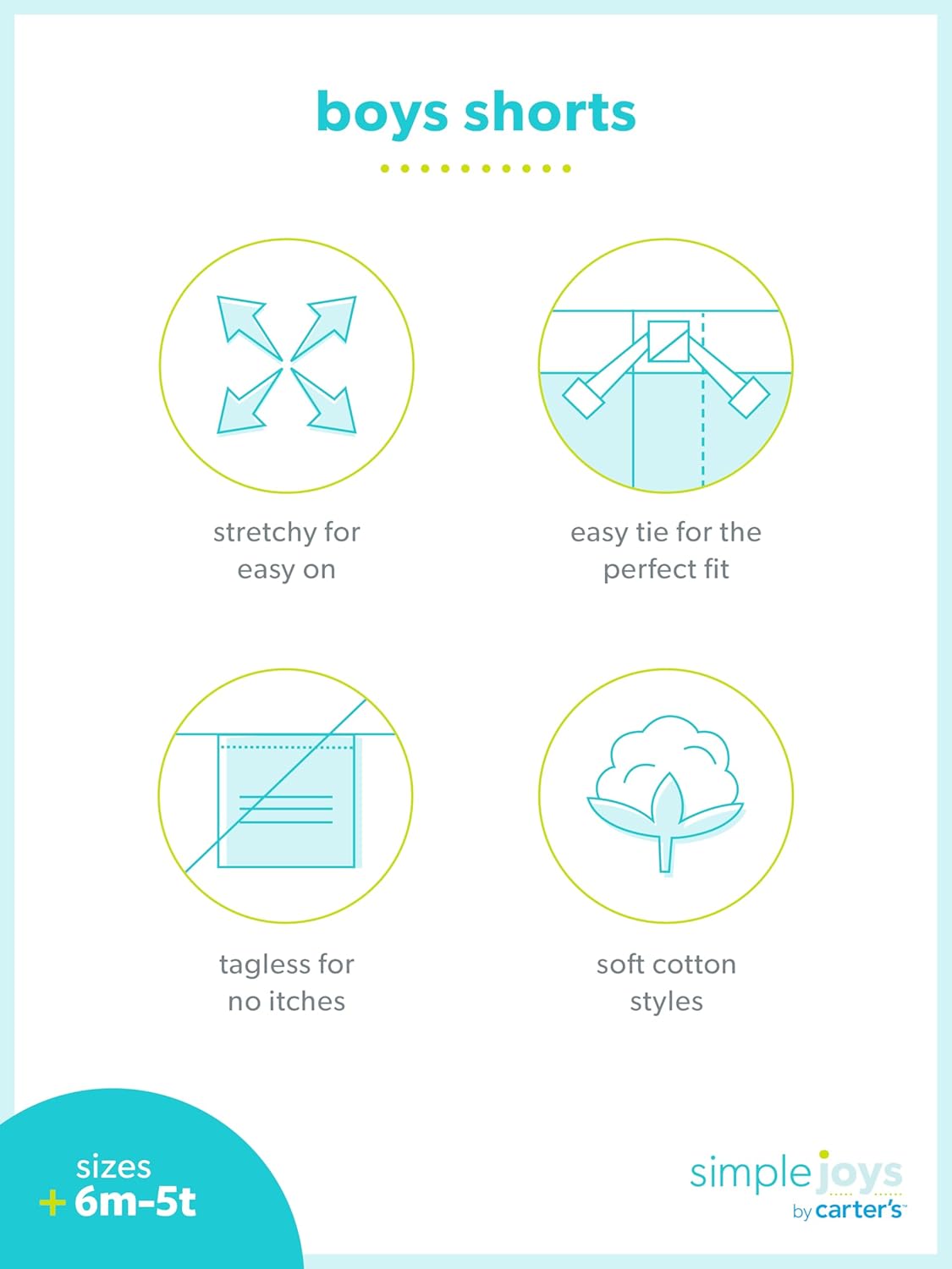 Simple Joys by Carters Boys Shorts Pack of 2