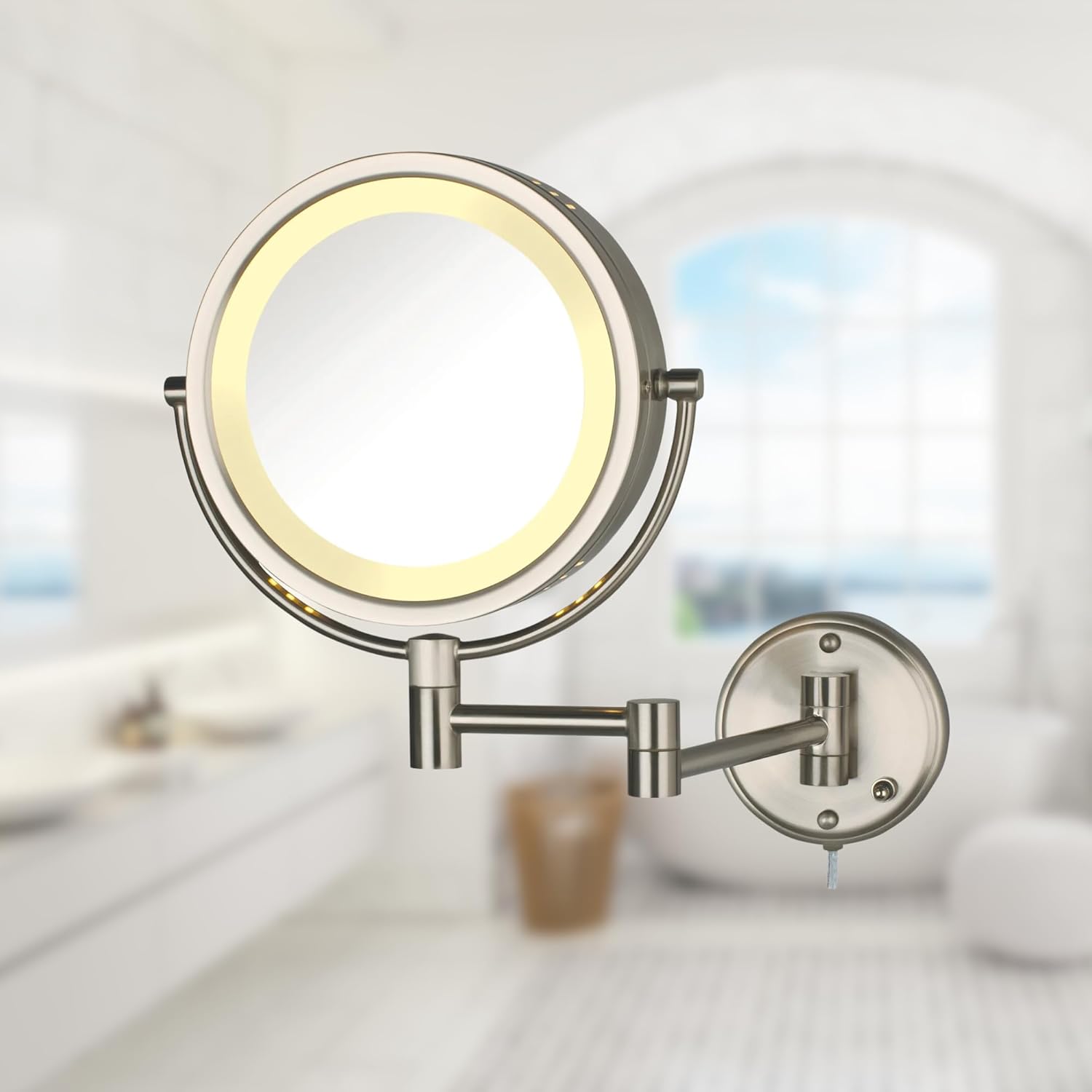 Wall-Mounted Makeup Mirror with Lights