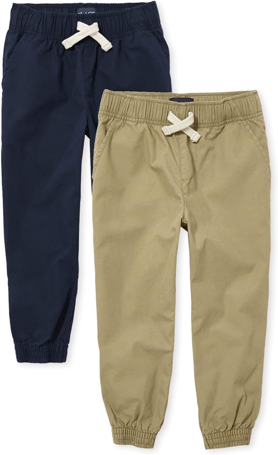 The Childrens Place Boys Stretch Pull on Jogger Pants - 2-Pack