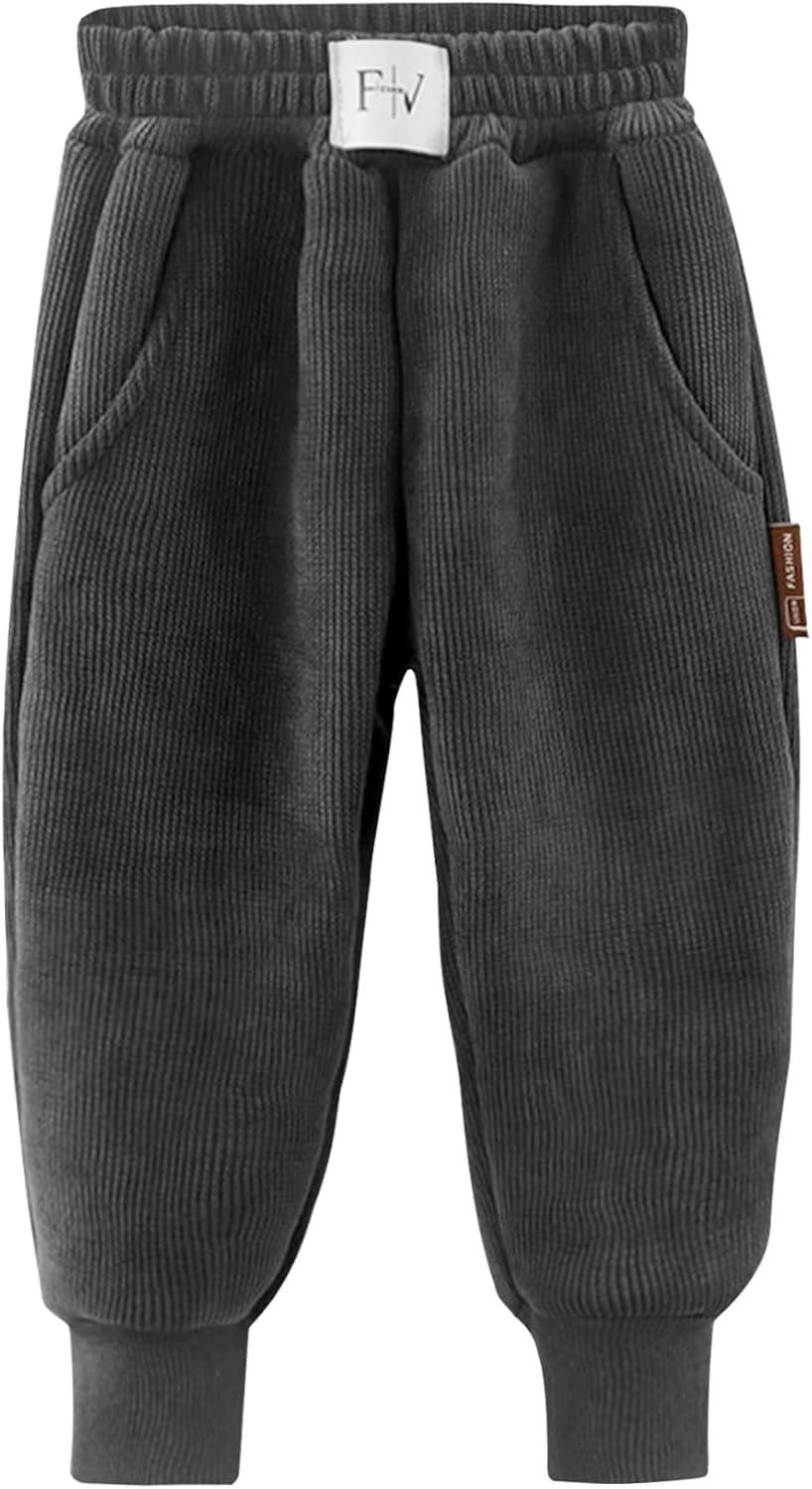 Happy Cherry Unisex Kid Baby Fleece-Lined Jogger Pants