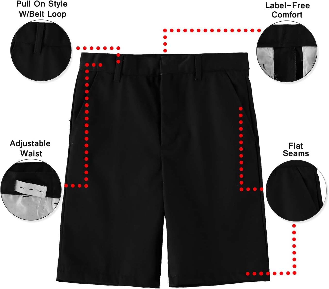 Adjustable School Shorts for Boys Tenure