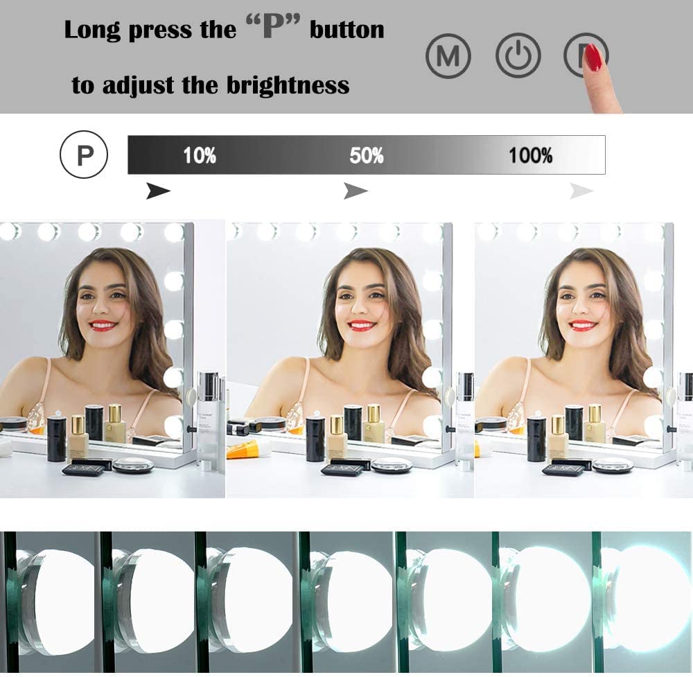 Elegant Makeup Mirror with Built-in Lights