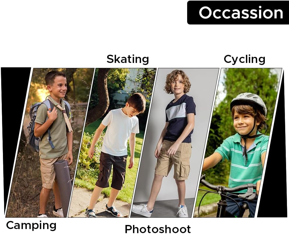 Stay Comfy in Galaxy by Harvic Boys Cargo Stretch Shorts