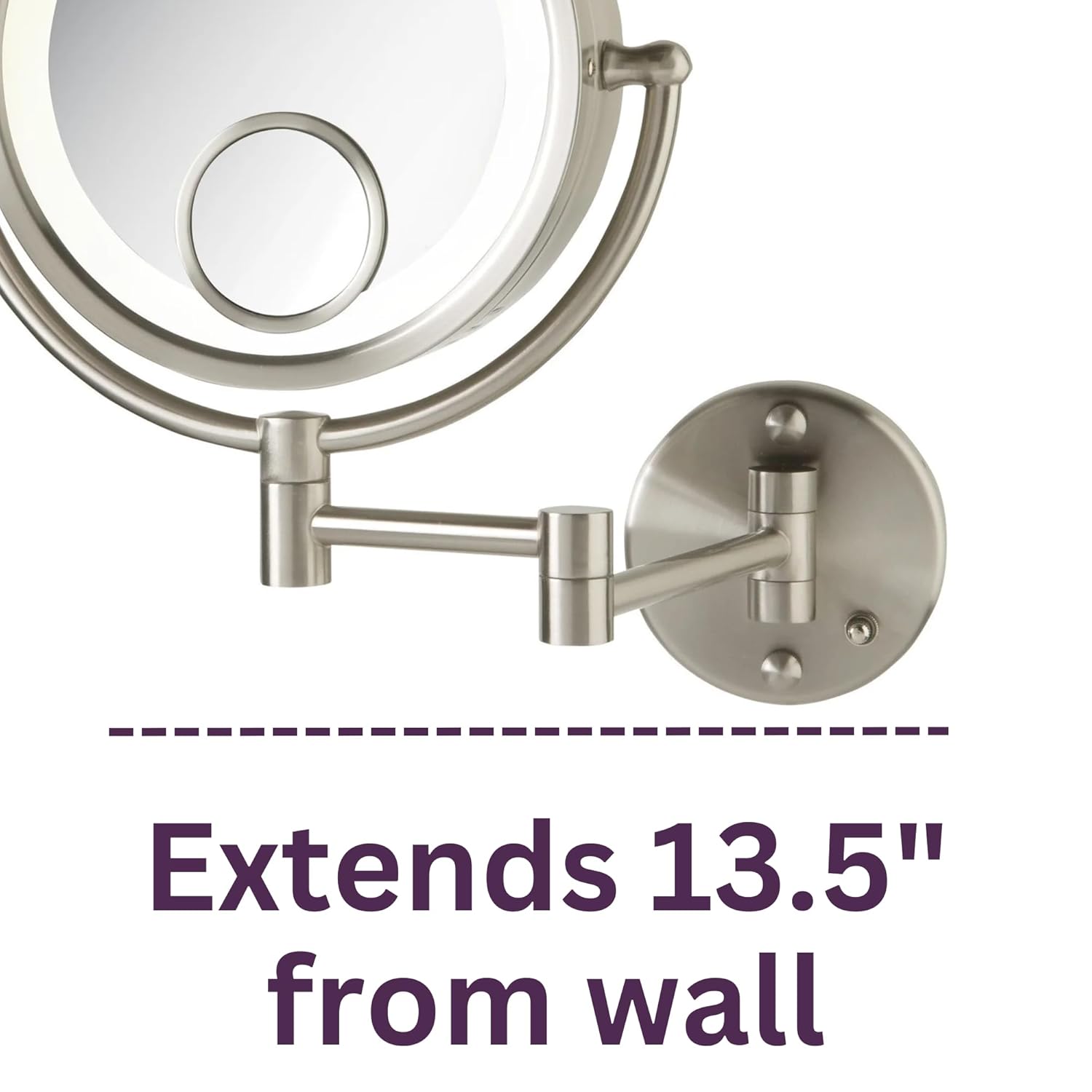 Wall-mounted Making Mirror with 7X 15X